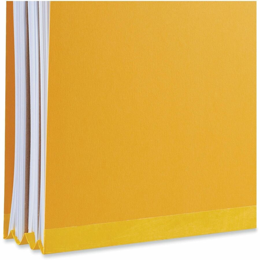 Universal 2/5 Tab Cut Letter Classification Folder - 8 1/2" x 11" - 2" Expansion - 4 Fastener(s) - 2" Fastener Capacity - Top Tab Location - Right of Center Tab Position - 1 Divider(s) - Yellow - 10 Box