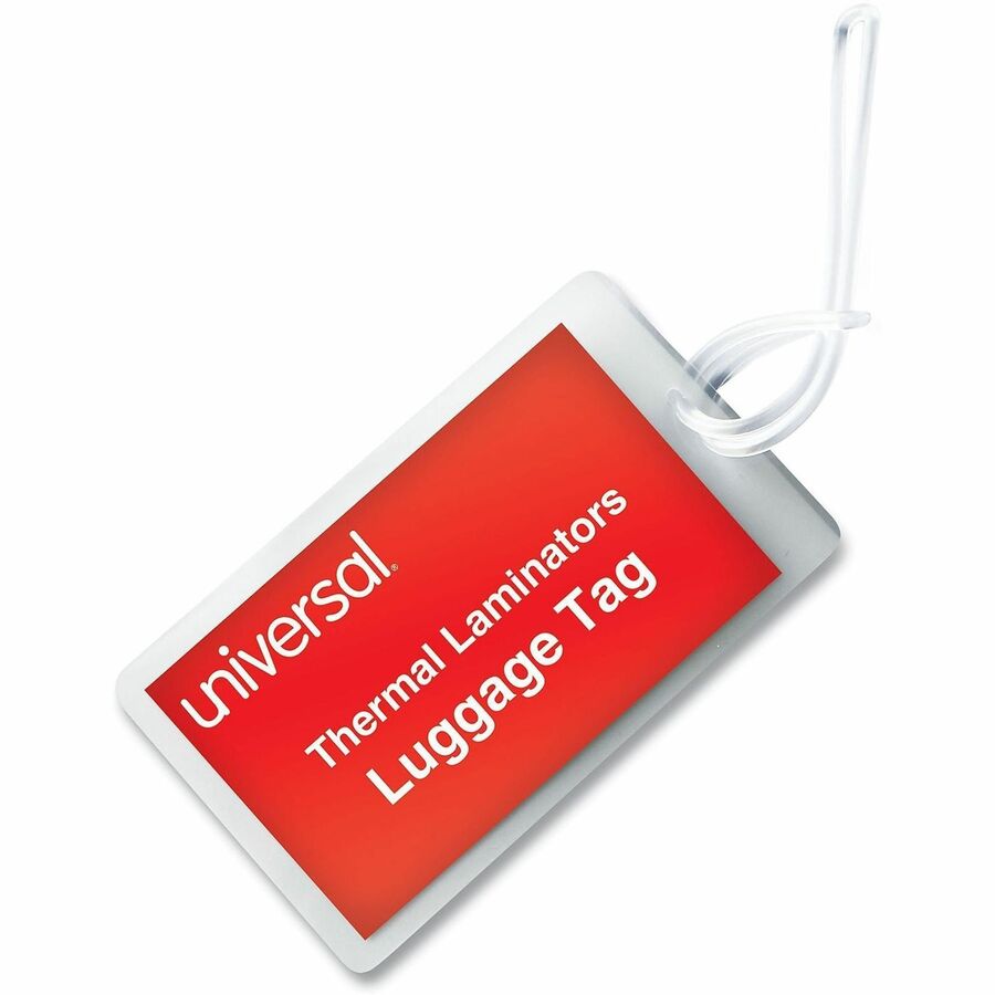 Universal Laminating Pouch - Laminating Pouch/Sheet Size: 4.25" Width x 5 mil Thickness - Matte - for Document, Sign, ID Card, Photo, Luggage Tag - Temperature Resistant, Liquid Resistant - Clear - Plastic - 25 / Pack