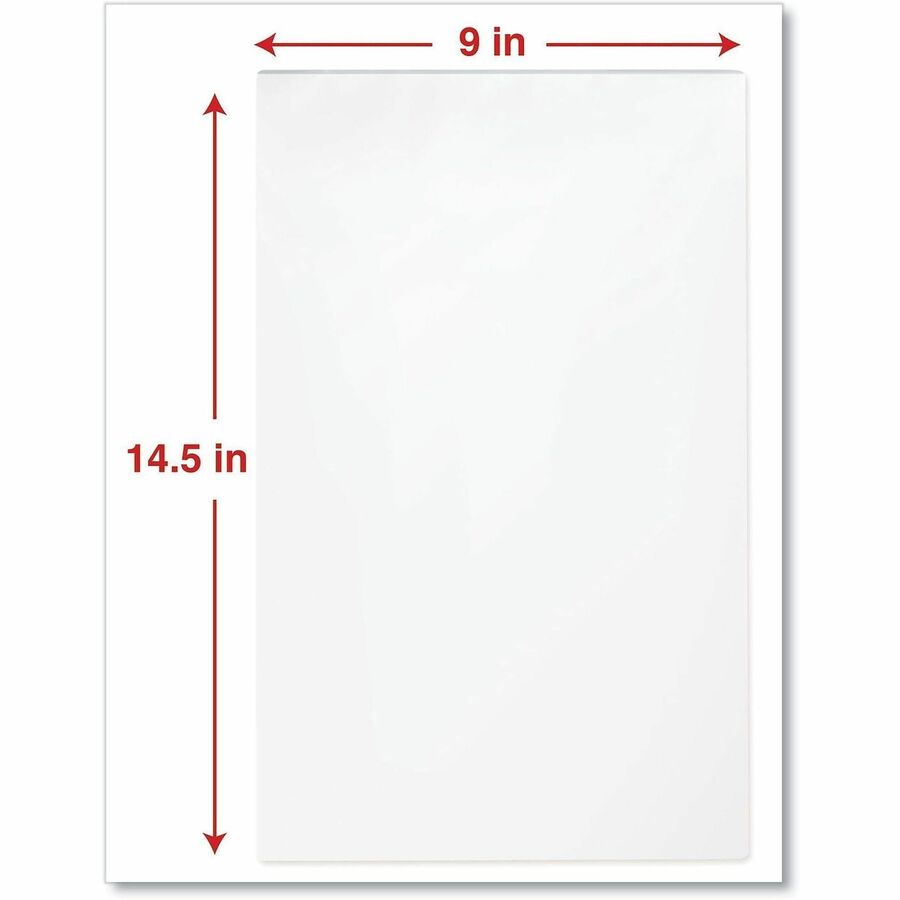 Universal Laminating Pouch - Sheet Size Supported: Legal 8.50" Width x 14" Length - Laminating Pouch/Sheet Size: 9" Width x 3 mil Thickness - Matte - for Document, Sign, ID Card, Photo, Tag - Temperature Resistant, Liquid Resistant - Clear - Plastic - 25 