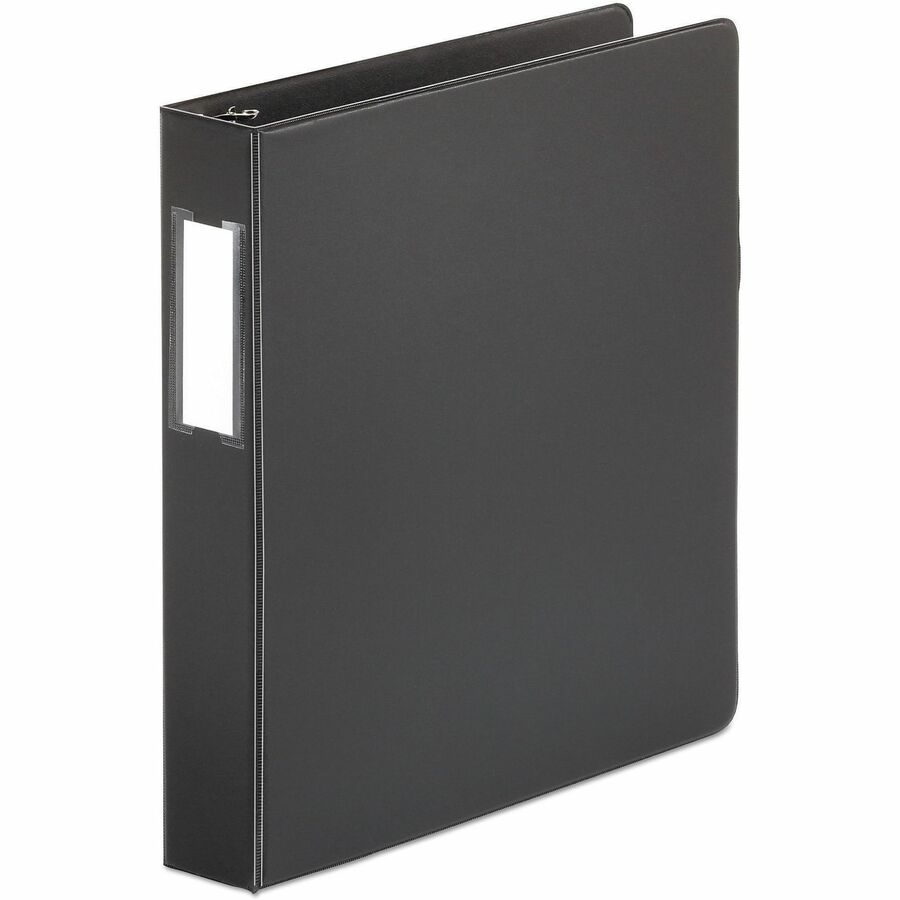 Universal Ring Binder - 1 1/2" Binder Capacity - Letter - 8 1/2" x 11" Sheet Size - 375 Sheet Capacity - 3 Ring(s) - Fastener(s): Ring - Pocket(s): 2, Inside Front & Back - Polypropylene - Black - Non-stick - 1 Each