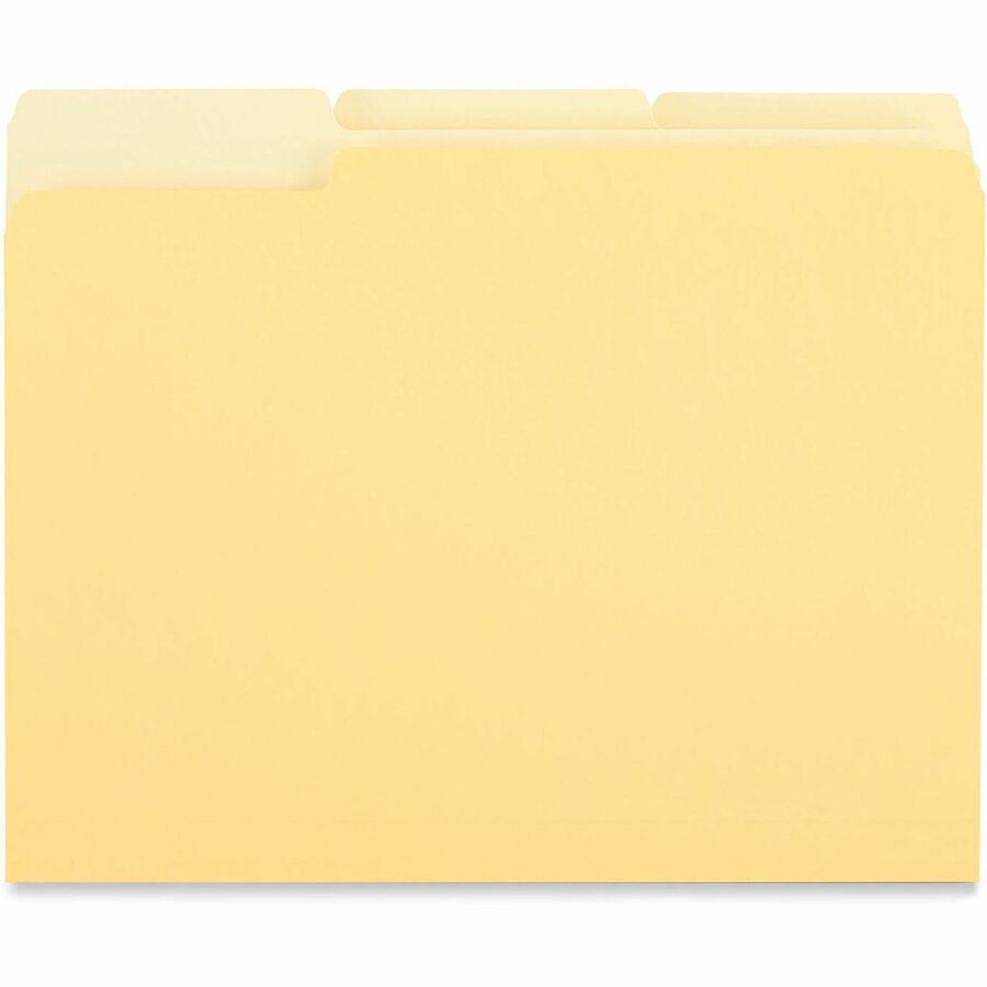 Universal 1/3 Tab Cut Letter Top Tab File Folder - 8 1/2" x 11" - Assorted Tab Position - 11 pt. - Stock - 100 Box