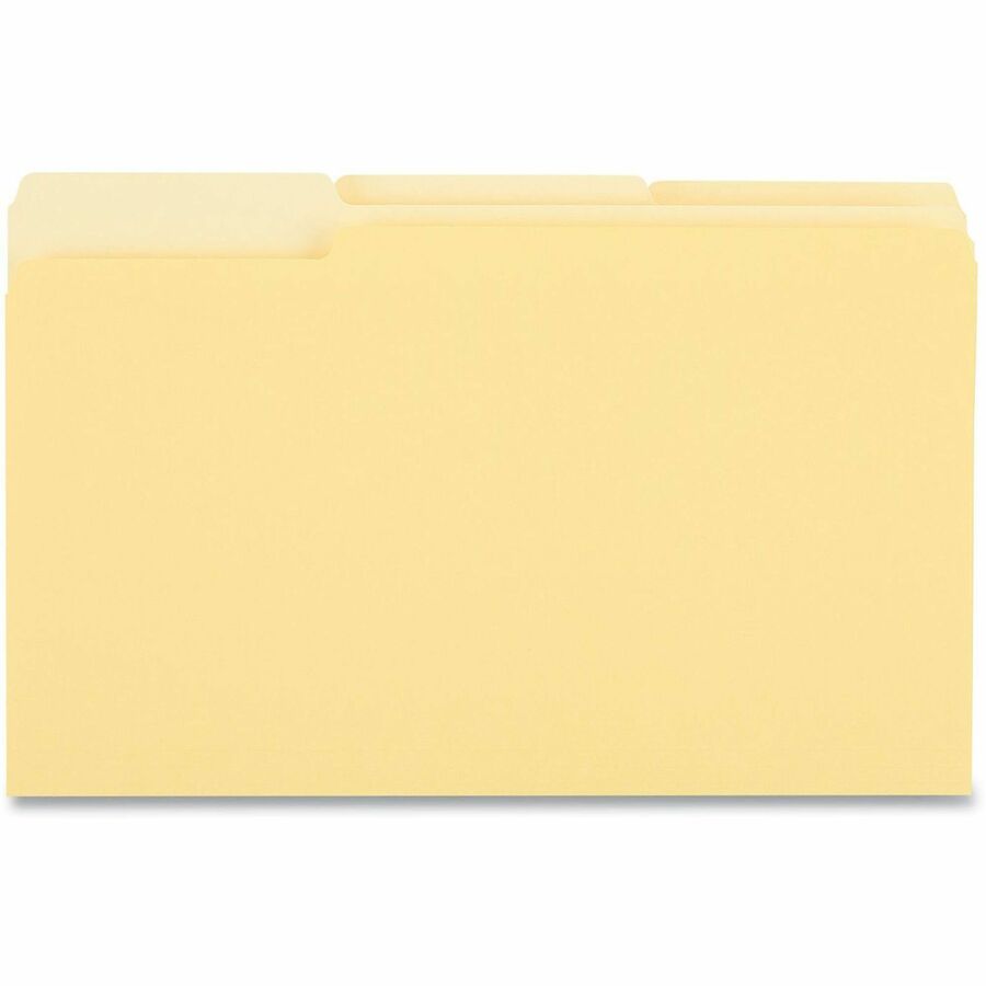 Universal 1/3 Tab Cut Legal Top Tab File Folder - 8 1/2" x 14" - Assorted Tab Position - 11 pt. - Stock - 100 Box