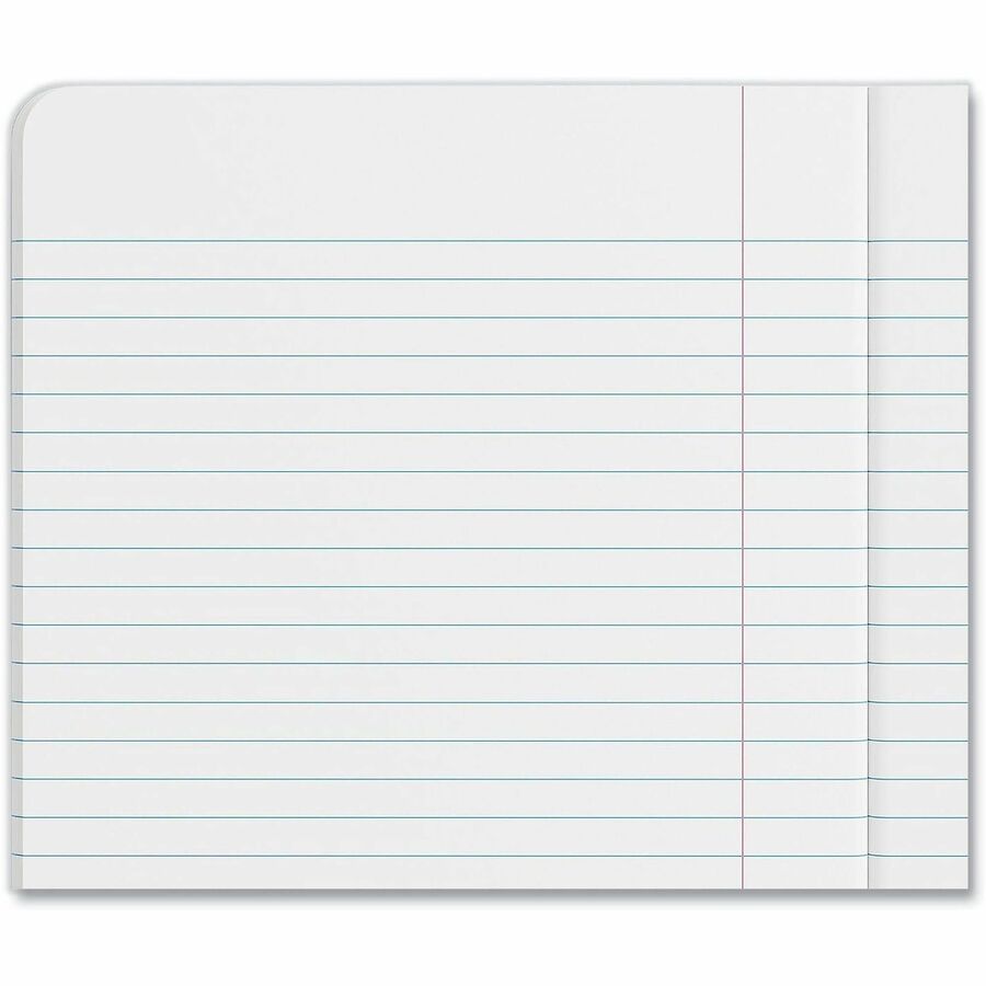 Universal Notebook - 1 Subject(s) - 100 Sheets - Sewn - Medium Ruled, College Ruled Front Ruling - 15 lb Basis Weight - 9.75" Height x 7.5" Width - White Paper - Black Marble Chipboard Cover - 6 / Pack