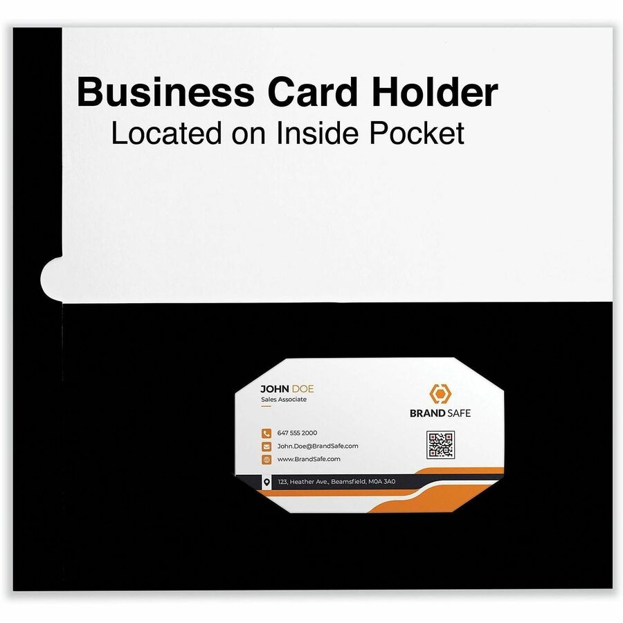Universal Pocket Folder - 11" x 8 1/2" - 100 Sheets Capacity - 2 Inside Front & Back Pocket(s) - Laminated - 25 Box