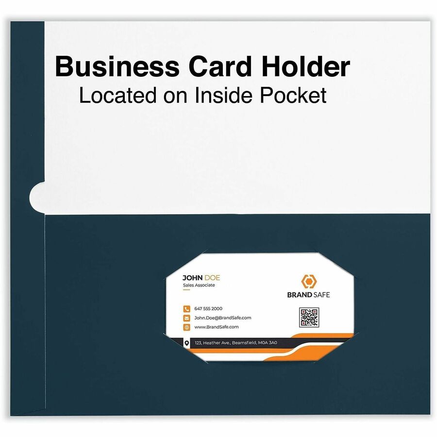 Universal Pocket Folder - 11" x 8 1/2" - 100 Sheets Capacity - 2 Inside Front & Back Pocket(s) - Laminated - 25 Box