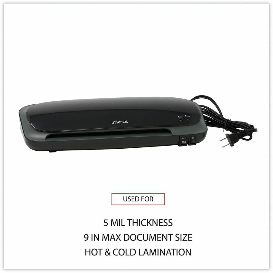 Universal Deluxe Laminator - Pouch - 9" Lamination Width - 5 mil Lamination Thickness - Manual Release - 3" Height x 13.8" Width x 5.8" Depth