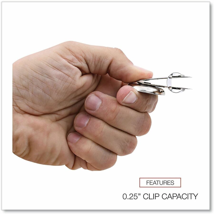 Universal Bulldog Magnetic Clips, Medium, Nickel, 12/Pack - Medium - 2.1" Width - 0.25" Size Capacity - Nickel - Nickel Plated Steel - 12 / Pack