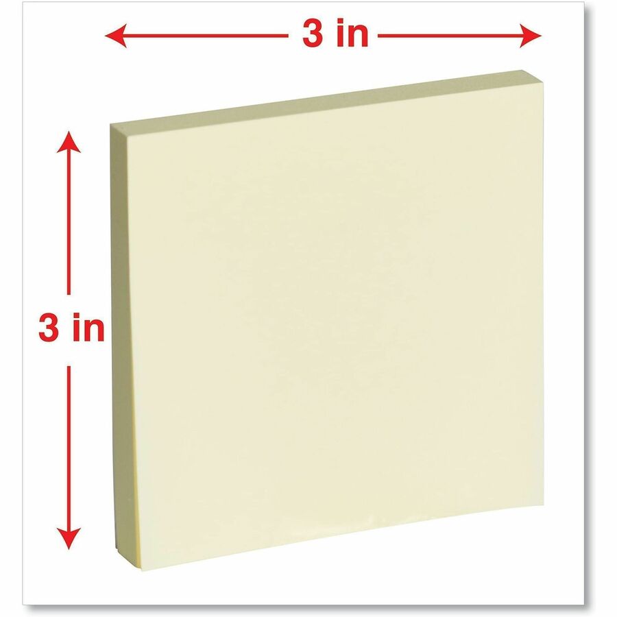 Universal Notepad - 90 Sheets - 3" x 3" Sheet Size - Assorted Pastel Paper - Paper Cover - 24 / Pack
