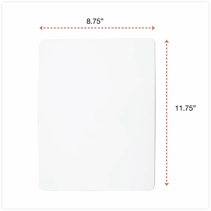 Universal Lap/Learning Dry-Erase Board, 11.75" x 8.75" , White Surface, 6/Pack - 11.8" (1 ft) Width x 8.8" (0.7 ft) Height - White Melamine Surface - 6 / Pack
