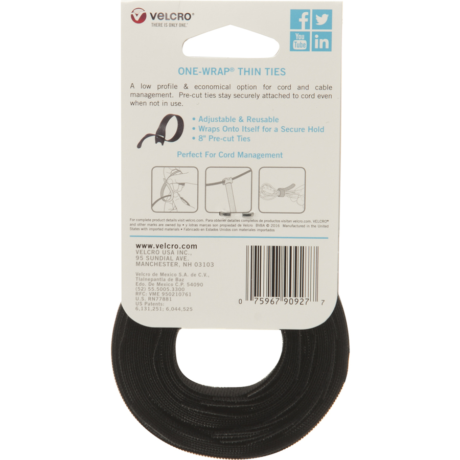 VELCRO® Brand Cable Ties 25mm x 300mm x 500 - Black