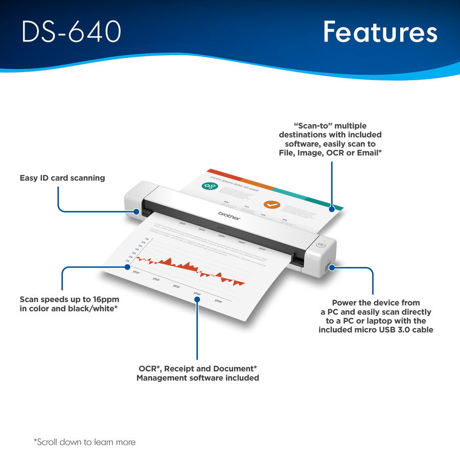 Scanner mobile DSmobile DS-640 - Brother