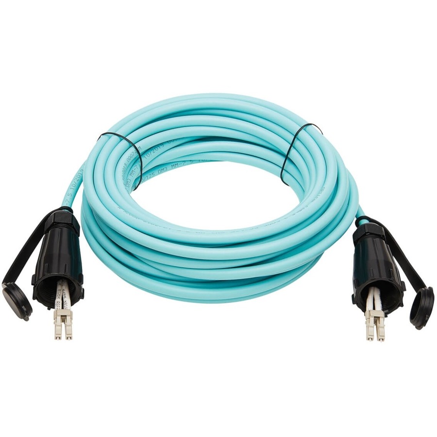 Tripp Lite by Eaton 10Gb Rigid Industrial Duplex Multimode 50/125 OM3 Fiber Patch Cable (LC/LC) - IP68 Aqua 10 m (32.8 ft.)