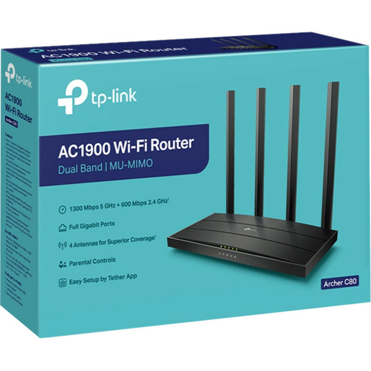 TP-Link Archer C80 Wi-Fi 5 IEEE 802.11ac Ethernet Wireless Router