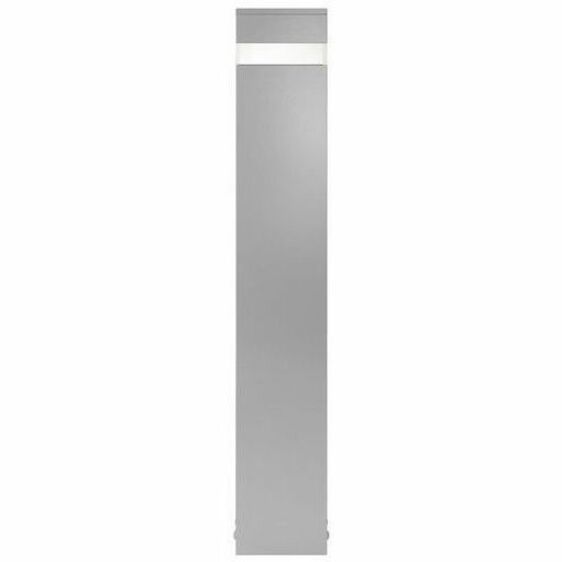 Silver outdoor speaker light with low-profile enclosure for wall, ceiling, or surface mounting — alternate view 2