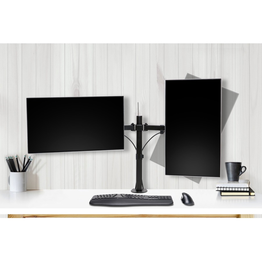 Kensington SmartFit Desk Mount for Monitor - Black - 2 Display(s) Supported32" Screen Support - 16 kg Load Capacity - 75 x 75, 100 x 100 VESA Standard - Monitor Arms - KMWK55409WW