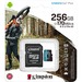 Kingston Canvas Go! Plus, 256GB microSDXC Memory Card With Adapter, Class 10, UHS-I, U3, V30, A2, Up to170MB/s Read and 90MB/s Write (SDCG3/256GBCR)