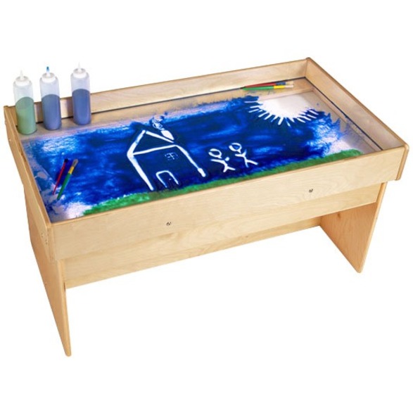 Jonti-Craft Large Light Table - Rectangle Top - 42.5" Table Top Width x 22.5" Table Top Depth - 18.5" Height - Acrylic, Baltic Birch - Light Tables, Panels & Accessories - JNT5853JC