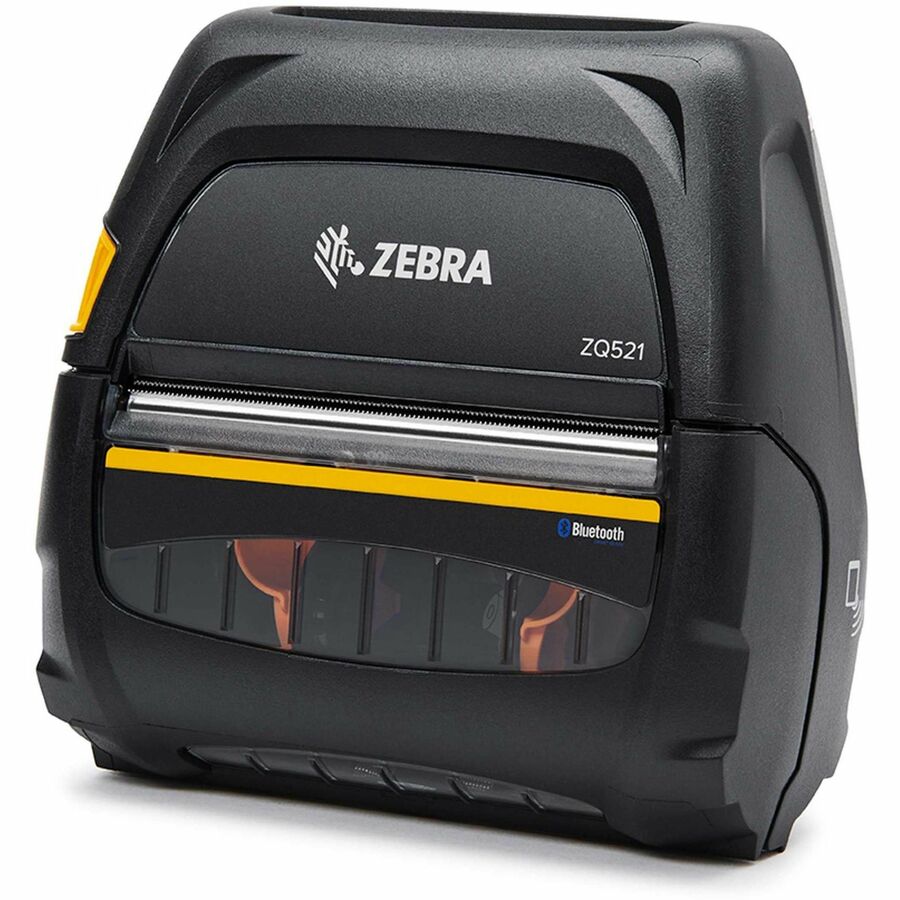 Zebra DT Printer ZQ521, media width 4.45''/113mm; English/Latin fonts, Bluetooth 4.X, stnd battery, US/Canada certs