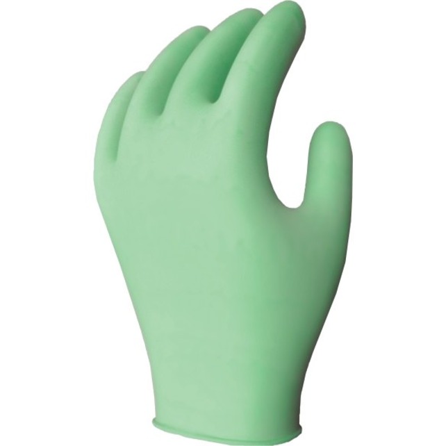 RONCO ALOE Synthetic Disposable Gloves - Large Size - Green - Disposable, Powder-free, Durable, Flexible, Beaded Cuff, Ambidextrous, Latex-free, Comfortable - For Automotive, Dental, Environmental Service, Food, Beverage, Cosmetology, Electronic Repair/Ma - Gloves - RON647