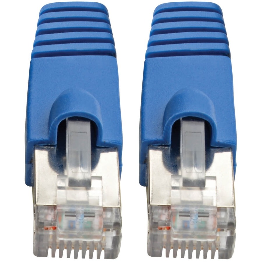 Eaton Tripp Lite Series Cat6a 10G Snagless Shielded STP Ethernet Cable (RJ45 M/M), PoE, Blue, 8 ft. (2.43 m)
