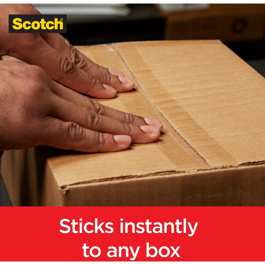 Scotch Box Lock Packaging Tape - 54.60 yd Length x 1.88" Width - Dispenser Included - 1 / Roll - Clear