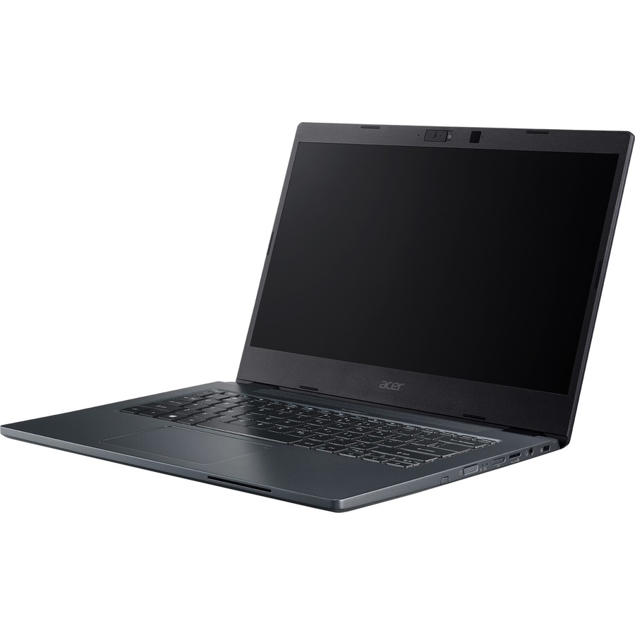 Acer TravelMate P414 business laptop with 14-inch Full HD IPS display, Intel Core i7, and slate blue chassis — alternate view 2