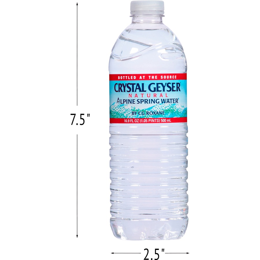 Crystal Geyser Natural Alpine Spring Water - Ready-to-Drink - 16.90 fl oz (500 mL) - 2016 / Pallet