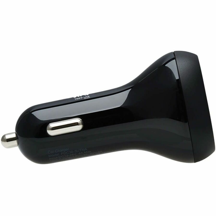 Tripp Lite by Eaton 3-Port USB Car Charger 36W Max - USB-C PD 3.0 Up to 18W 2 USB-A QC 3.0 Up to 36W