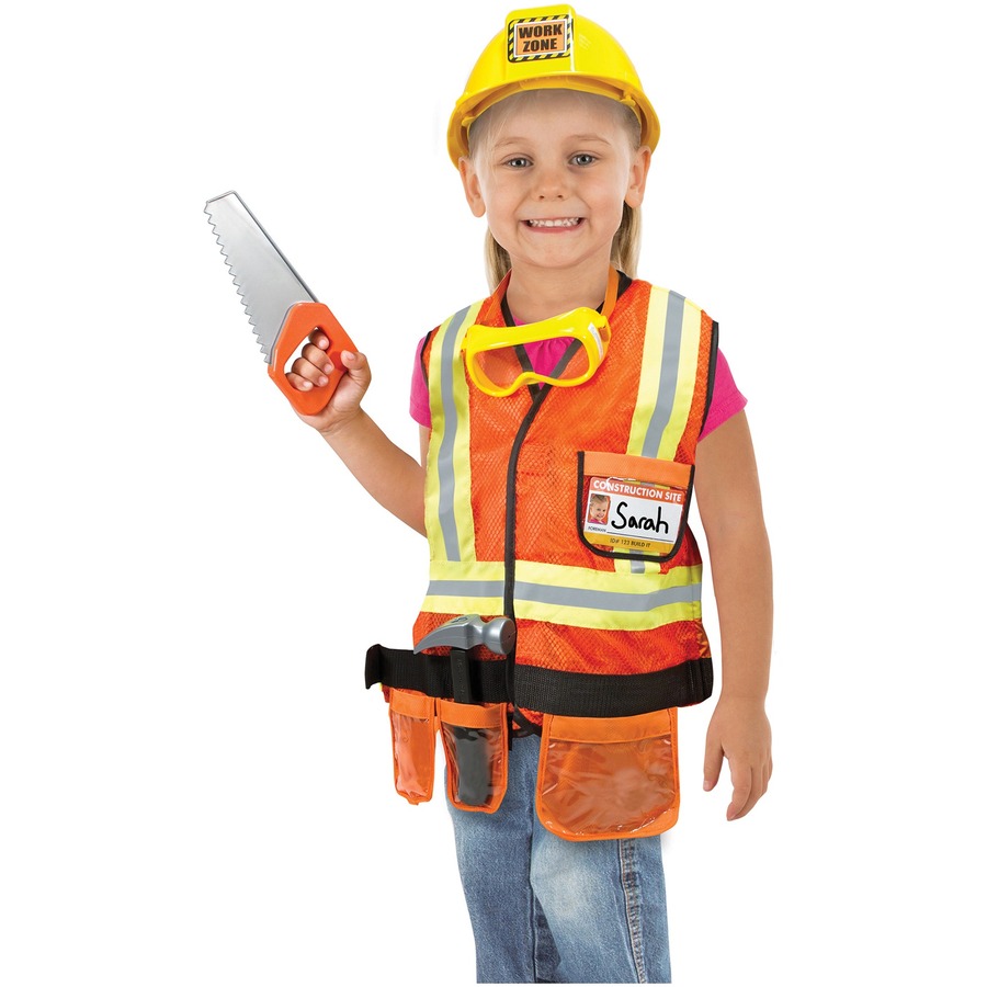 Melissa & Doug Construction Worker Costume Role Play Set - Creative Learning & Toys - LCI14837