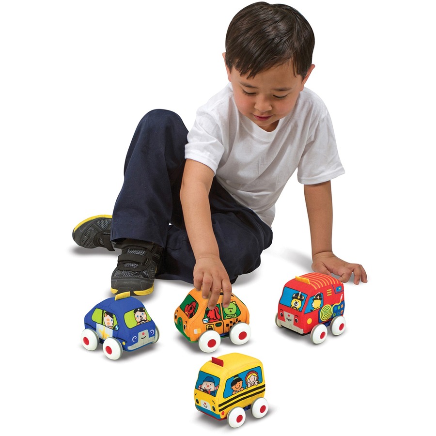 Melissa & Doug Pull-Back Vehicle Set - 4 Vehicles - Infant & Toddler Toys - LCI19168