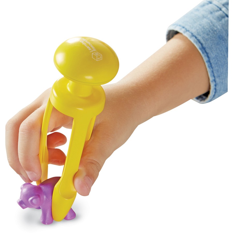 Learning Resources Tri-Grip Tongs - Skill Learning: Pencil Control, Fine Motor, Muscle - 4-9 Year - Assorted - Creative Learning - LRN2964