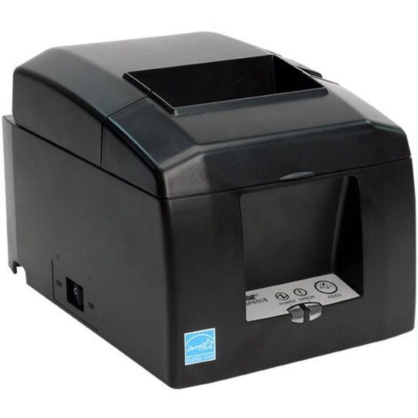 Star Micronics TSP654IISK, Liner-Free Thermal Printer for Sticky Paper, Ethernet - Cutter, External Power Supply Included, Gray