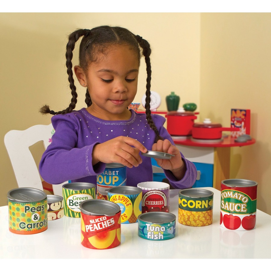 Melissa & Doug - Let's Play House! Grocery Cans - 10 / Set - Kitchen Play - LCI4088