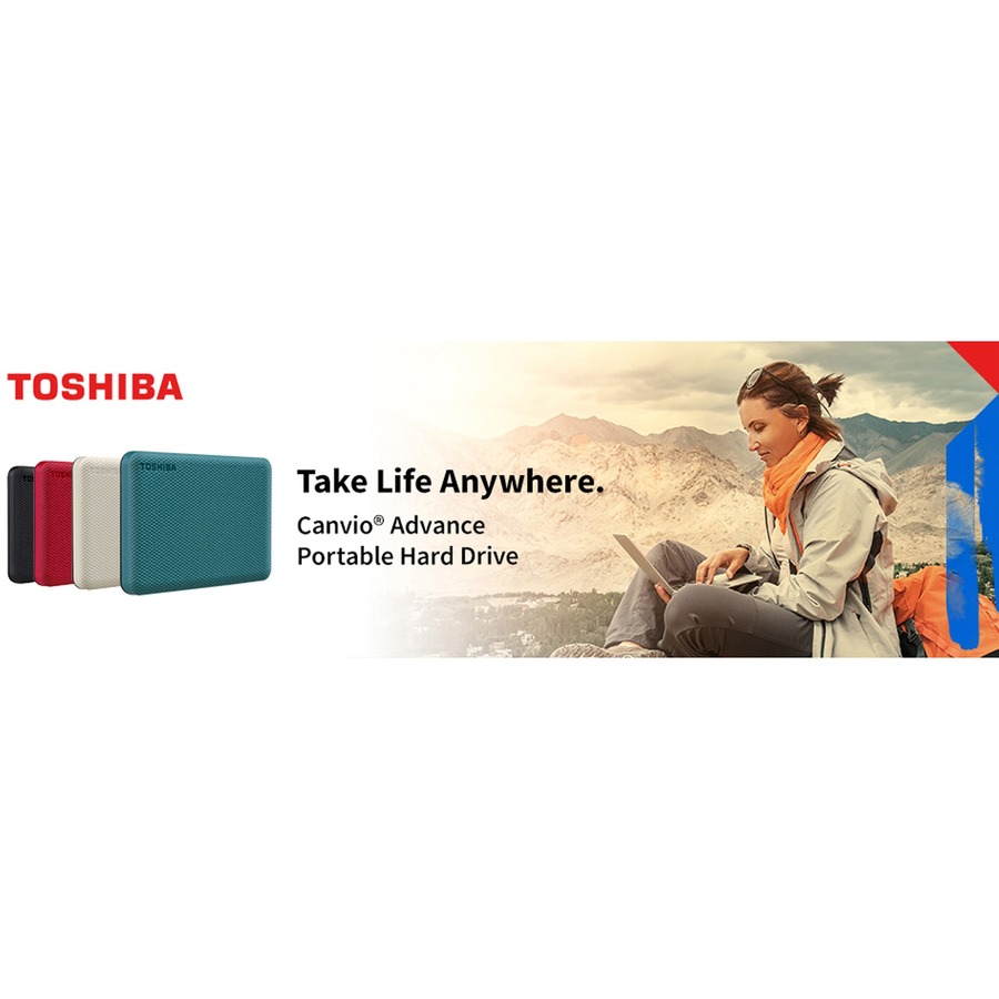 Toshiba Canvio Advance HDTCA20XK3AA 2 TB Portable Hard Drive - External - Black - USB 3.0 - 1 Pack