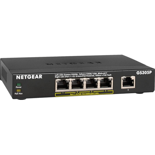 NETGEAR GS305P-200NAS 300 Series Gigabit Ethernet Unmanaged Switches