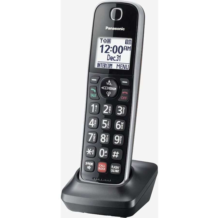 Panasonic KX-TGF870 DECT 6.0 Corded/Cordless Phone - Black - Corded/Cordless - Corded - 1 x Phone Line - 1 x Handset - Speakerphone - Answering Machine - Hearing Aid Compatible -  - PANKXTGF870B
