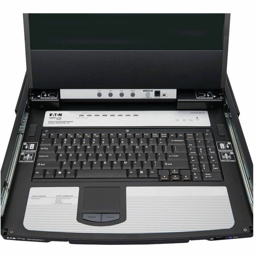 Tripp Lite by Eaton 8-Port NetDirector DisplayPort KVM Switch Console with 17 in. LCD Dual Rail 1U Rack-Mount