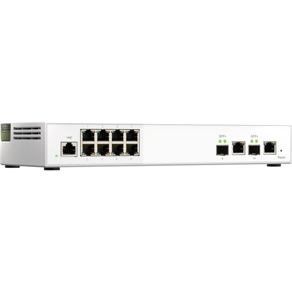 QNAP (QSW-M2108-2C) Management Switch, 8 port 2.5Gbps, 2 port 10Gbps SFP+/ NBASE-T Combo. Easy management with web browser.