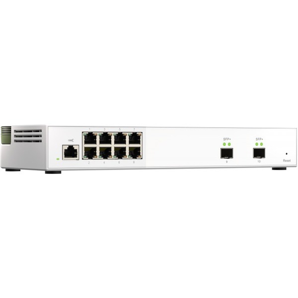 QNAP (QSW-M2108-2S) Management Switch, 8 port 2.5Gbps, 2 port 10Gbps SFP+. Easy management with web browser.
