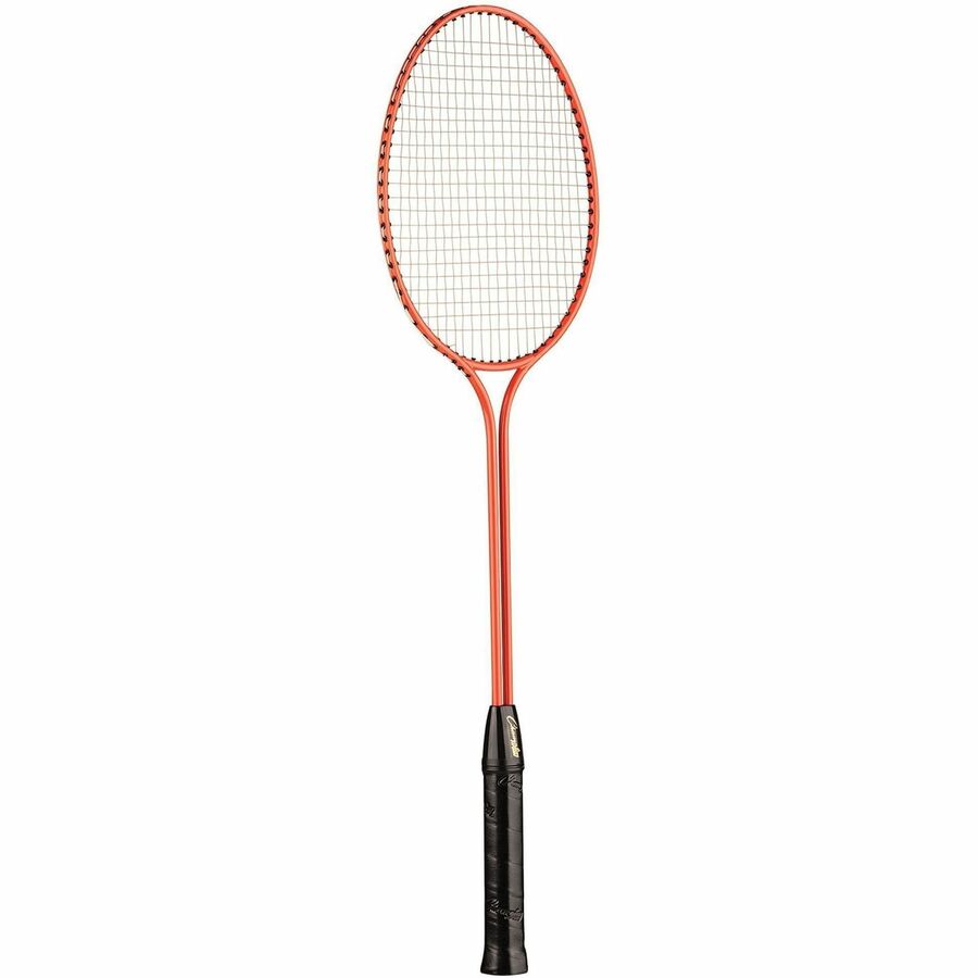 Champion Sports Tempered Steel Twin Shaft Badminton Racket Set - Red, Orange, Yellow, Green, Blue, Purple - Nylon, Leather, Tempered Steel