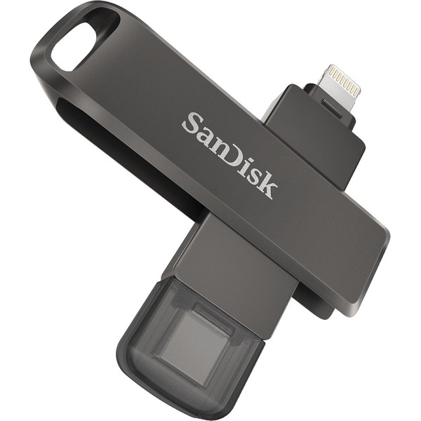 SANDISK IXPAND FLASH DRIVE LUXE SDIX70N 128GB BLACK IOS/ANDROID LIGHTNING AND TYPE C USB3.1 2Y