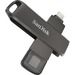 SanDisk iXpand Flash Drive Luxe - 128 GB - USB 3.1 Type C, Lightning - Black