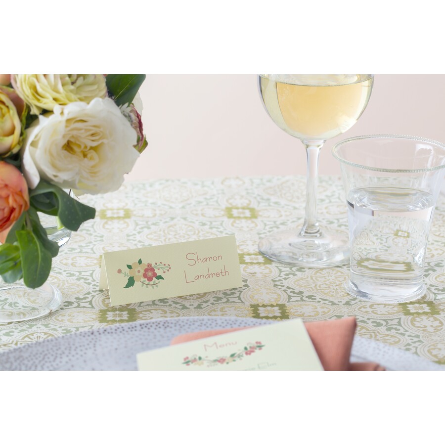 Avery® Place Cards with Sure Feed - 1 7/16" x 3 3/4" - Matte - 5 / Carton - 6 Sheets - Double-sided, Foldable, Heavyweight, Textured, Perforated, Print-to-the-edge, Printable - White