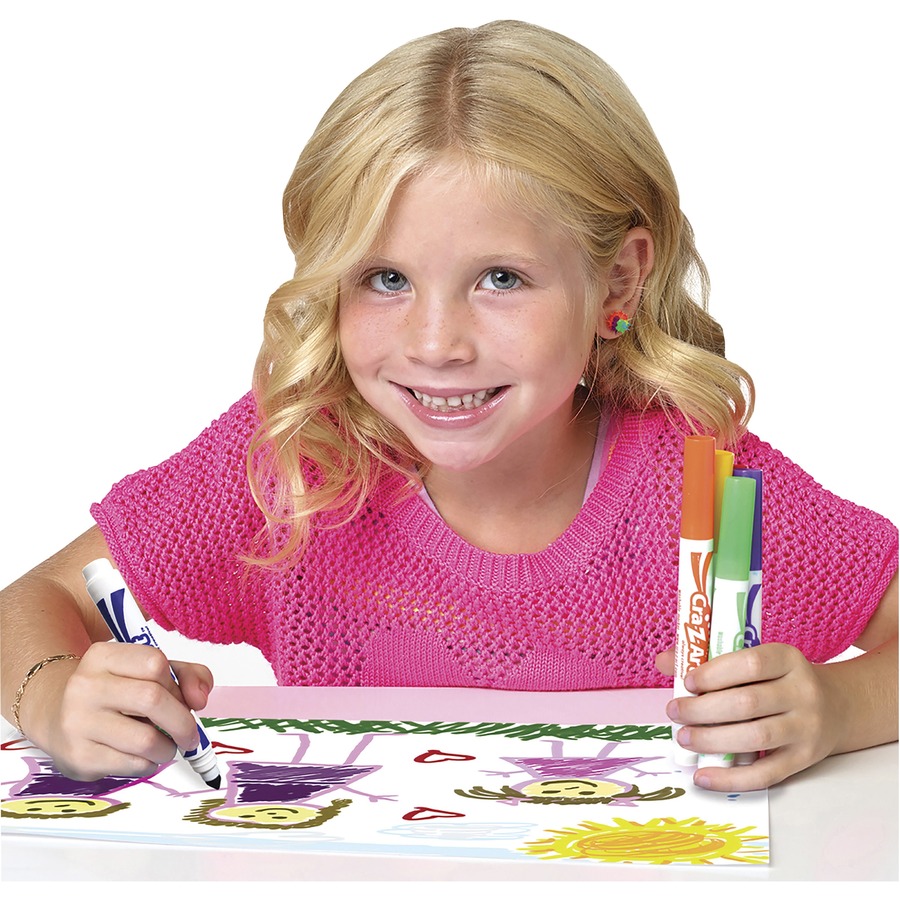 Cra-Z-art Washable Markers Classroom Pack, Fine Point, 8 Color, Pack of 200