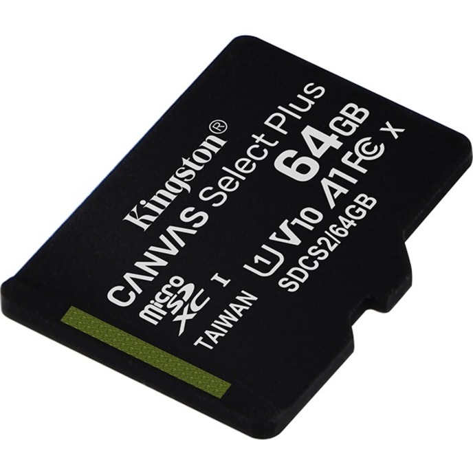 Kingston Canvas Select Plus SDCS2 64 GB Class 10/UHS-I (U1) microSDXC