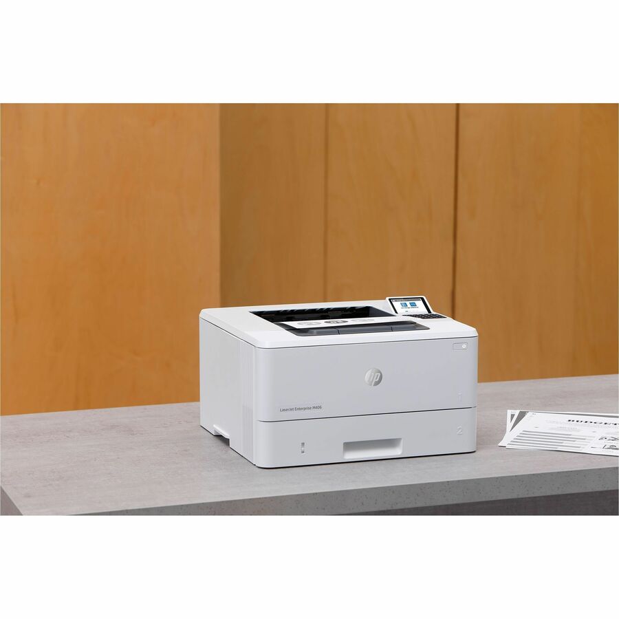 HP LaserJet Enterprise M406dn Desktop Laser Printer - Monochrome
