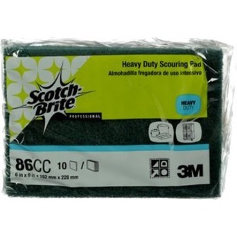 Scotch-Brite Extra HD Pot 'n Pan Scour Pad 88 - 3.5" Width x 5" Depth - 4/Carton - Fiber, Mineral, Resin, Synthetic Fiber - Blue