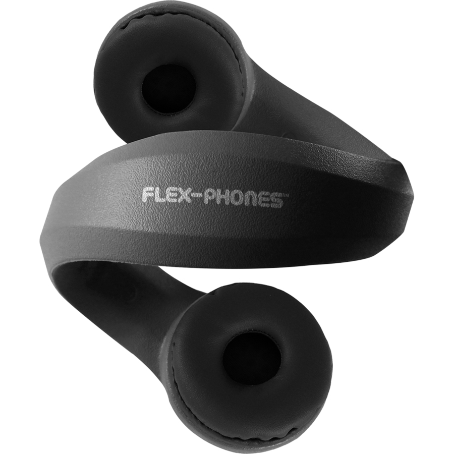 Hamilton Buhl Kid's Flex-Phones TRRS Headset with Gooseneck Microphone - BLACK