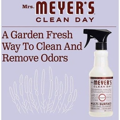Mrs. Meyer's Lavender Multi-Surface Everyday Cleaner - Ready-To-Use Spray - 16 fl oz (0.5 quart) - Lavender Scent - 1 Each - Multipurpose Cleaners - SJN70864