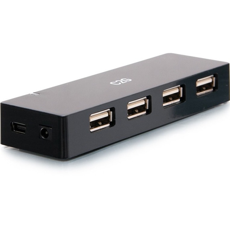 C2G 4-Port USB Hub - USB 2.0 - 5 Volts and 2 Amp Power Supply - USB Type A - 4 USB Port(s)
